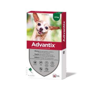 Advantix Pipetas Anti-parasitárias para Cão - 4Kg (CX4 Pipetas)